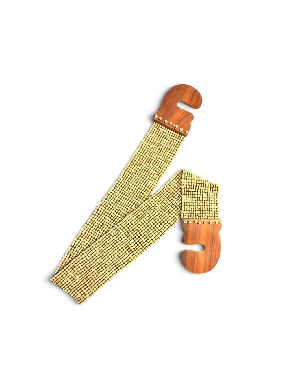 Handmade Wooden Beaded Boho Stretch Waist Belt
